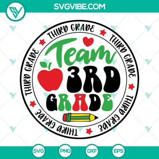 team grade svg bundle back to school svg team 2nd grade svg 3rd 4th 5th first day of school svg 7 mockup