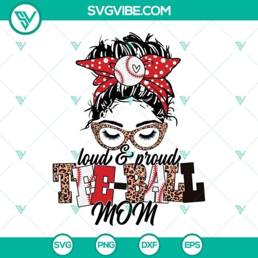 tee ball mom svg loud and proud tee ball mom svg tee ball svg leopard tee ball svg messy bun tee ball mom svg 7 mockup