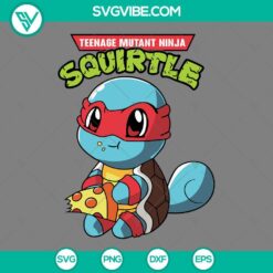 Anime, SVG Files, Teenage Mutant Ninja Squirtle Pokemon SVG Image PNG EPS DXF 24