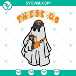 Halloween, Sports, SVG Files, Tennessee Vols Ghost SVG File, Tennessee 5