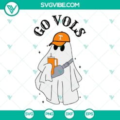 Halloween, Sports, SVG Files, Tennessee Volunteers Football Ghost Halloween SVG 4