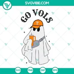 Halloween, Sports, SVG Files, Tennessee Volunteers Football Ghost Halloween SVG 2