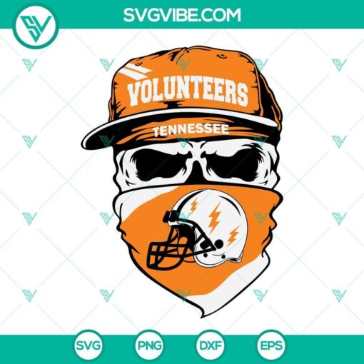 tennessee volunteers skull svg volunteers football svg png dxf eps cut files 4 mockup