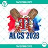 Texas Rangers ALCS 2023 watercolor and World Series champions PNG image designs for digital products.