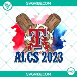 Texas Rangers ALCS 2023 watercolor and World Series champions PNG image designs for digital products.