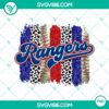 Texas Rangers Leopard Glitter and World Series Champions 2023 design in PNG format for download.
