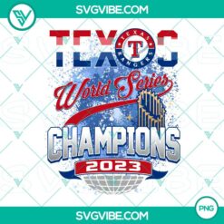 Texas World Series Champions 2023 celebratory PNG designs with logos and graphics suitable for digital use.