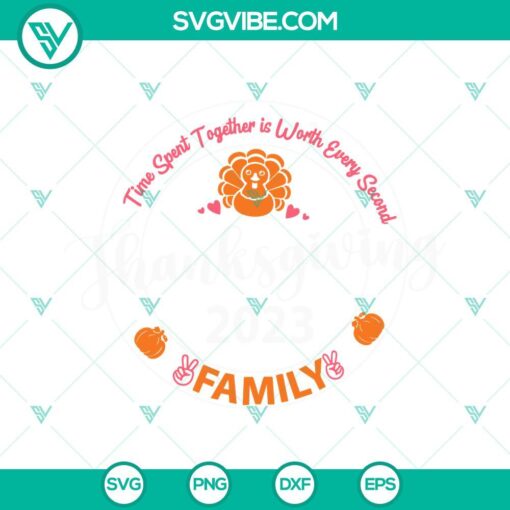 thanksgiving 2023 family svg eps png dxf cut files mockup