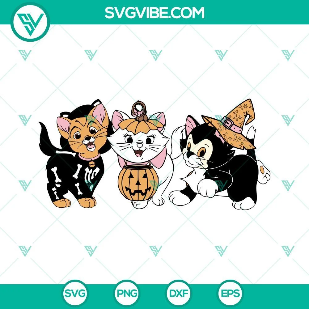 Disney, Halloween, SVG Files, The Aristocats Halloween Pumpkin SVG File, Marie 1