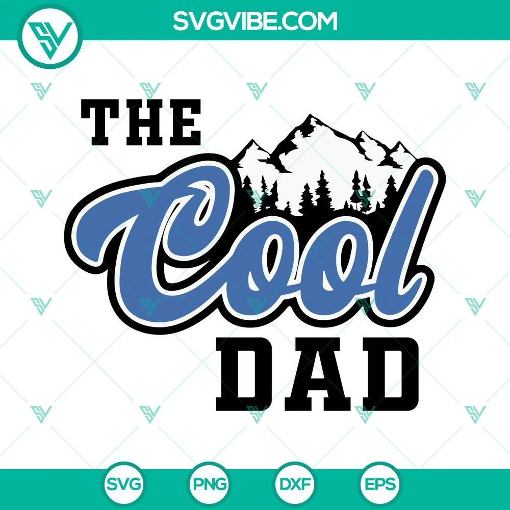 Fathers Day, SVG Files, The Cool Dad Coors Light SVG Image, Mountain SVG 1