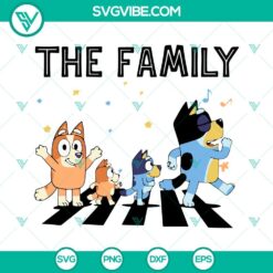 The Family Bluey SVG File, Bluey The Beatles Walking SVG Files, The Beatles