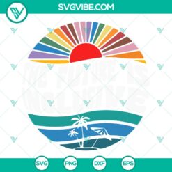 LGBT, SVG Files, The Future Is Inclusive SVG Files, Retro Rainbow Sunset SVG 3