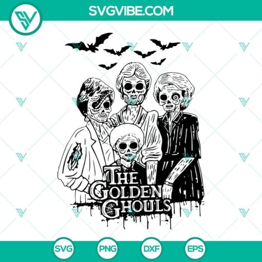 the golden ghouls svg halloween golden girls svg horror friends halloween svg 3 mockup