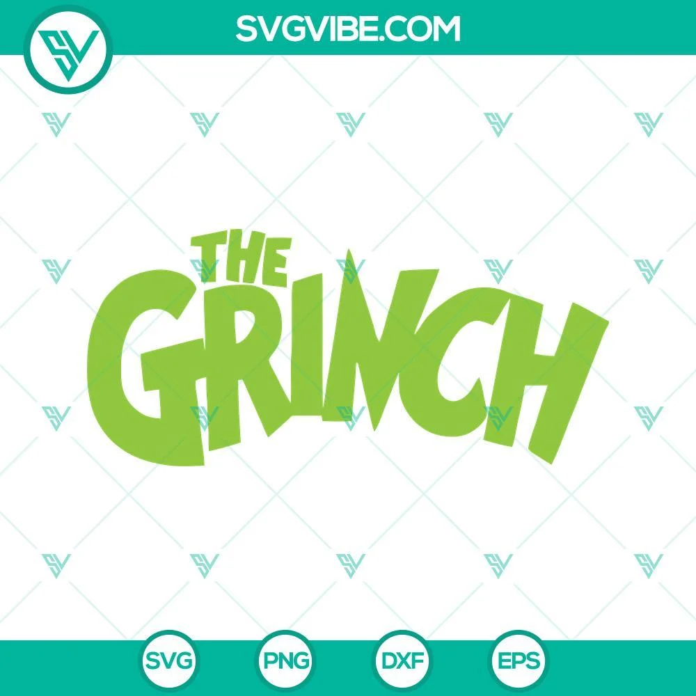 Christmas, SVG Files, The Grinch SVG Files PNG DXF EPS Cricut Silhouette Vector 1