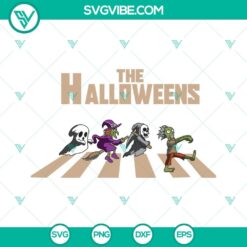 The Halloweens Abbey Road SVG Files, The Beatles Halloween SVG File