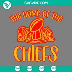 Football, Sports, SVG Files, Kansas City Chiefs Football SVG File PNG DXF EPS 3