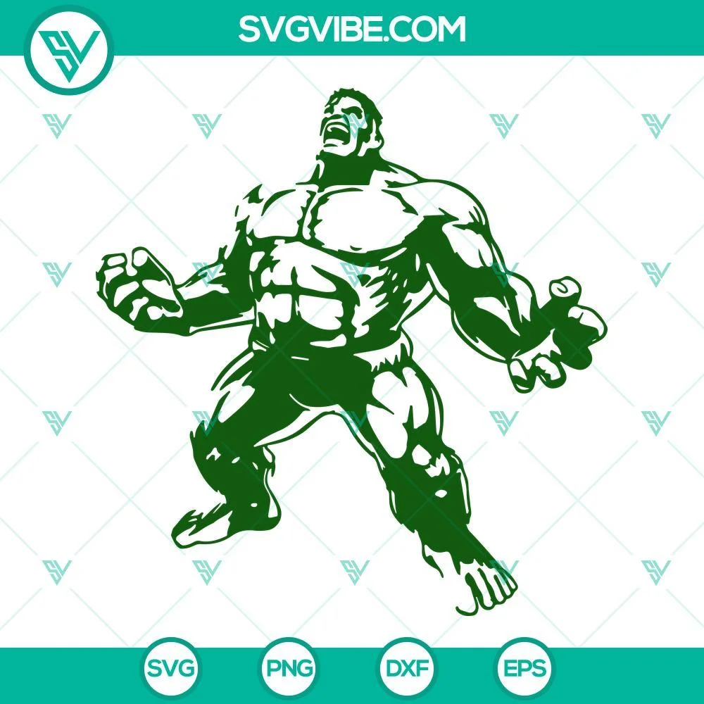 Movies, SVG Files, The Incredible Hulk SVG Files, Hulk SVG Images Cut Files For 1