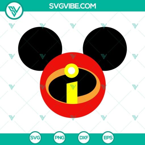 the incredibles mickey ears svg png dxf eps digital download 4 mockup