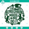 St. Patrick's Day SVG with Leprechaun design, Irish theme SVG for crafts, leprechaun SVG file for holiday projects.
