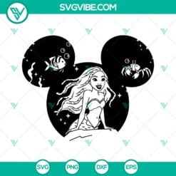 African American, Disney, Movies, SVG Files, The Little Mermaid 2023 Mickey 4