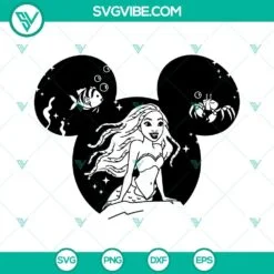 African American, Disney, Movies, SVG Files, African American Ariel SVG Files, 4