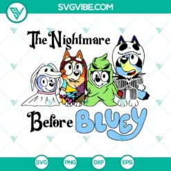 Disney, Halloween, SVG Files, The Nightmare Before Bluey SVG Files, Bluey 2