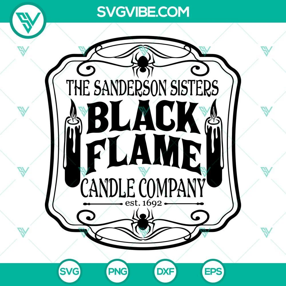 Halloween, Movies, SVG Files, The Sanderson Sisters SVG File, Black Flame 1