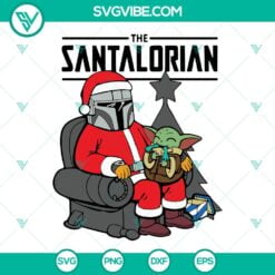 Christmas, Movies, SVG Files, The Santalorian Baby Yoda Star Wars Christmas SVG 6