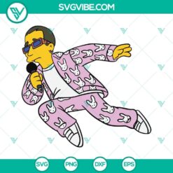 Simpsons Bad Bunny SVG featuring Valentine's Day-themed designs, perfect for crafting projects.