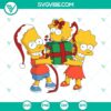 Simpsons Christmas SVG images for Cricut - includes PNG, DXF, EPS cut files with holiday-themed designs like Homer, Marge, Bart, and Lisa.