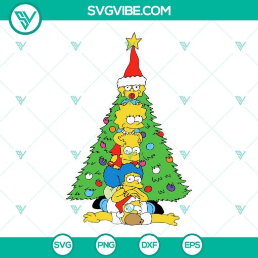 the simpsons christmas tree svg png files mockup