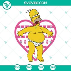 Cartoons, SVG Files, Valentine's Day, The Simpsons Love Valentine SVG Image 23