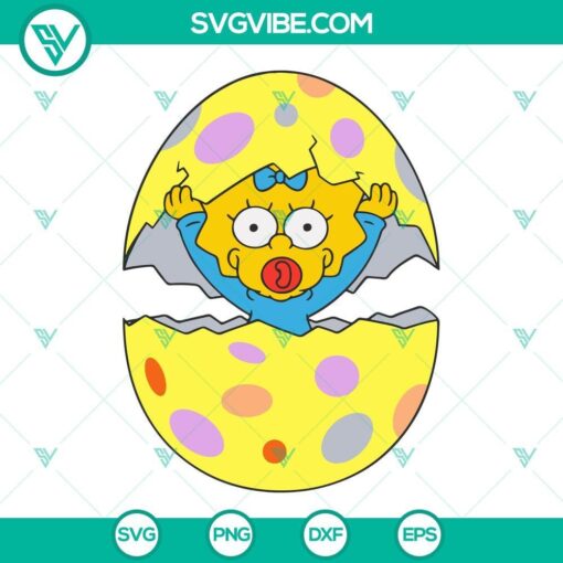 the simpsons maggie easter egg svg maggie simpson svg easter egg svg 6 mockup