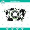 Thick Thighs Spooky Vibes Starbucks Cup SVG, Halloween themed full wrap design, perfect for coffee lovers.