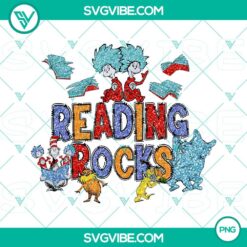 Thing 1 Thing 2 Reading Rocks PNG Images, Read Across America Day PNG Files, Dr Seuss PNG Image