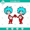 Dr Seuss SVG file featuring Thing One and Thing Two design, Thing 1 Thing 2 SVG image for digital crafting.