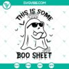 Funny "Boo Sheet" SVG file for Halloween decor, featuring witty text in a playful design. Great for crafting projects.