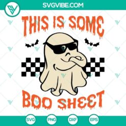 This Is Some Boo Sheet SVG Images, Halloween Ghost Sunglasses SVG Images File