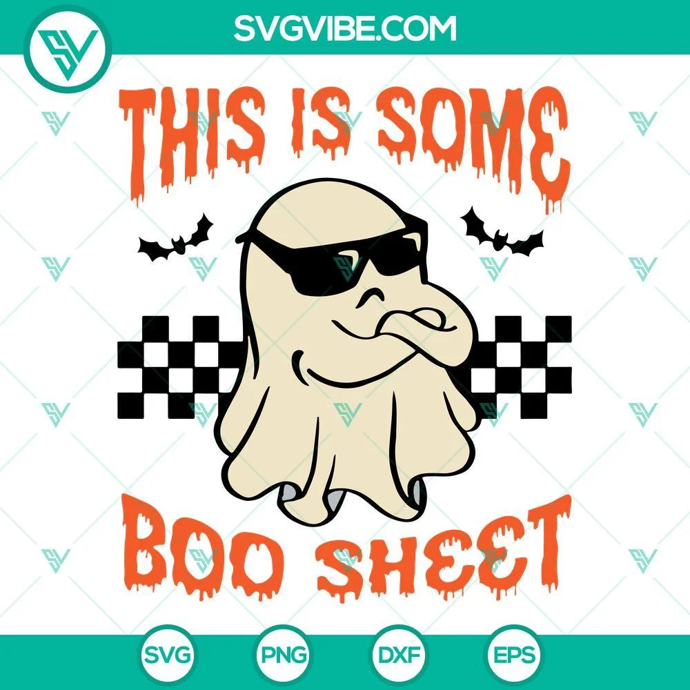 Halloween, SVG Files, This Is Some Boo Sheet SVG Images, Halloween Ghost 1