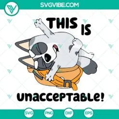 Cartoons, SVG Files, This Is Unacceptable Bluey SVG Images, Muffin Heeler SVG 2