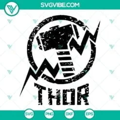 Movies, SVG Files, Lightning Bolts Thor Hammer SVG File, Thor Hammer SVG 4