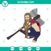 Thor Love and Thunder SVG file bundle with Thor 2022 cartoon images in various poses and designs. Perfect for fans of the superhero movie.