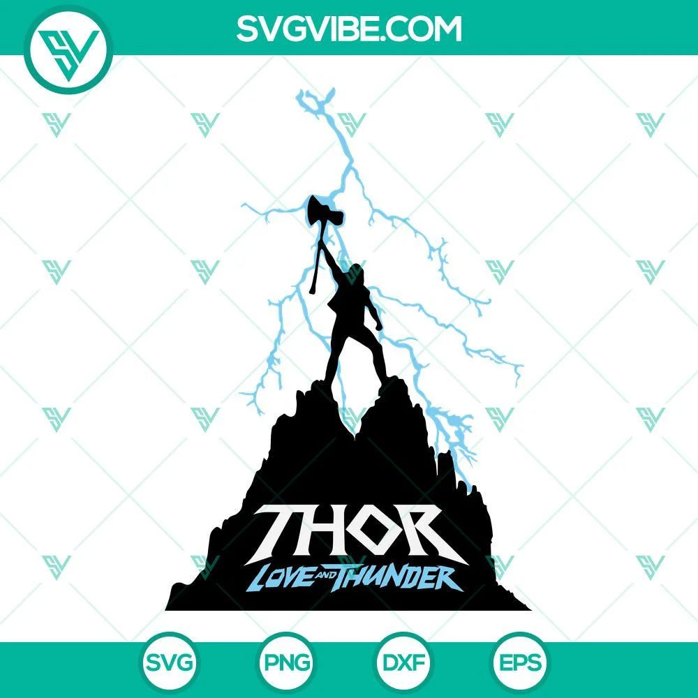 Movies, SVG Files, Thor Love and Thunder SVG Images, Marvel Studios SVG Image 1