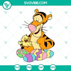 Disney, Easter, SVG Files, Tigger With Easter Eggs SVG Image, Chicken Easter 6