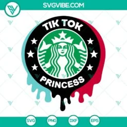 Starbucks Cup Wrap, SVG Files, TikTok Princess Starbucks SVG File, TikToker 2