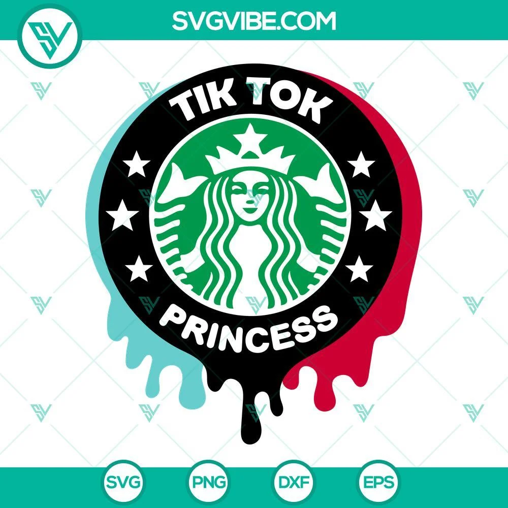 Starbucks Cup Wrap, SVG Files, TikTok Princess Starbucks SVG File, TikToker 1