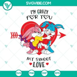 Cartoons, SVG Files, Valentine's Day, Buster Bunny And Babsy Bunny SVG File, 4