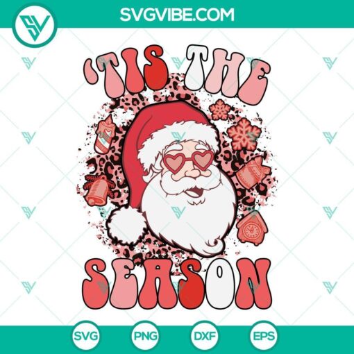 tis the season santa claus christmas svg png dxf eps cut files for cricut silhouette 9 mockup