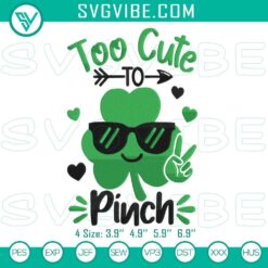 Embroidery Designs, St Patrick's Day Embroidery Designs, Too Cute To Pinch 2