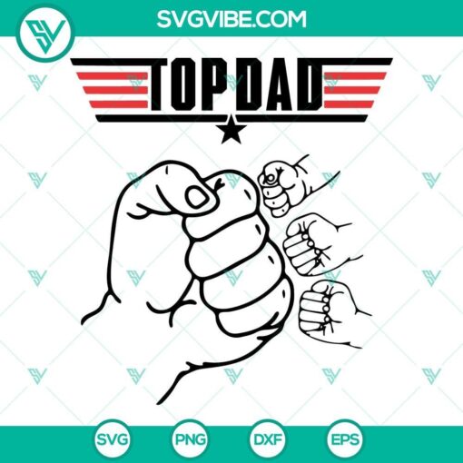 top dad fist bump set svg top gun dad svg father s day svg png dxf eps cricut 10 mockup